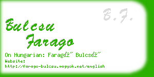 bulcsu farago business card